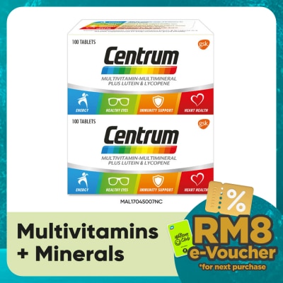 CENTRUM Multivit-Multimineral + Lutein & Lycopene 2X100s