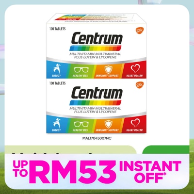 CENTRUM Multivit-Multimineral + Lutein & Lycopene 2X100s