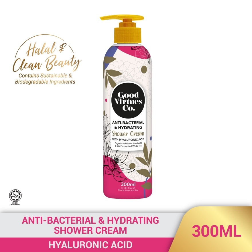 Anti-Bacterial & Hydrating with HA Shower Cream 300ML