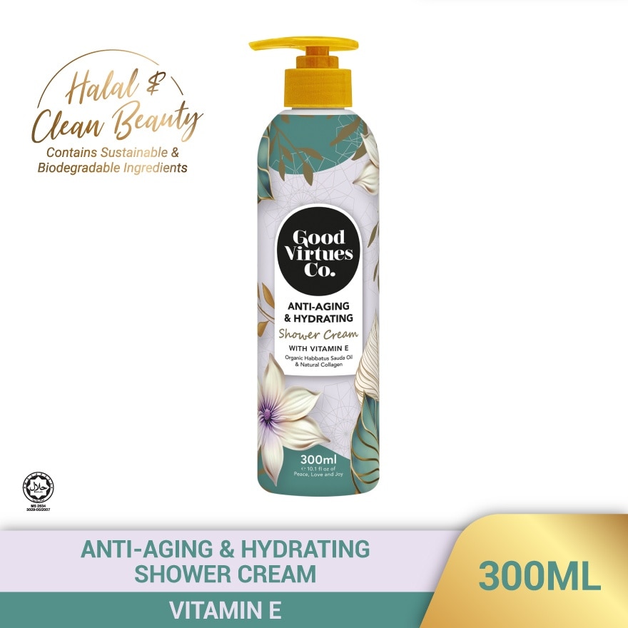 Anti-Aging & Hydrating Shower Cream w VITAMIN E 300ml