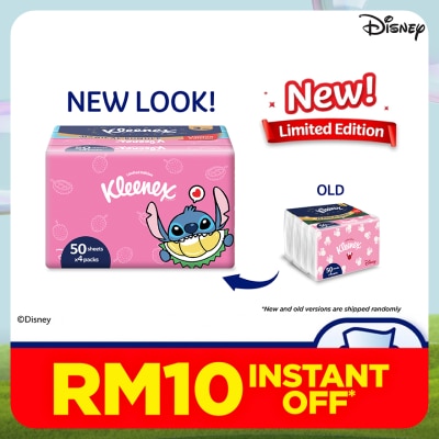 KLEENEX Facial Tissue Soft Pack Limited Edition - 3Ply (50s x 4)