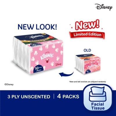 KLEENEX Facial Tissue Soft Pack Limited Edition - 3Ply (50s x 4)