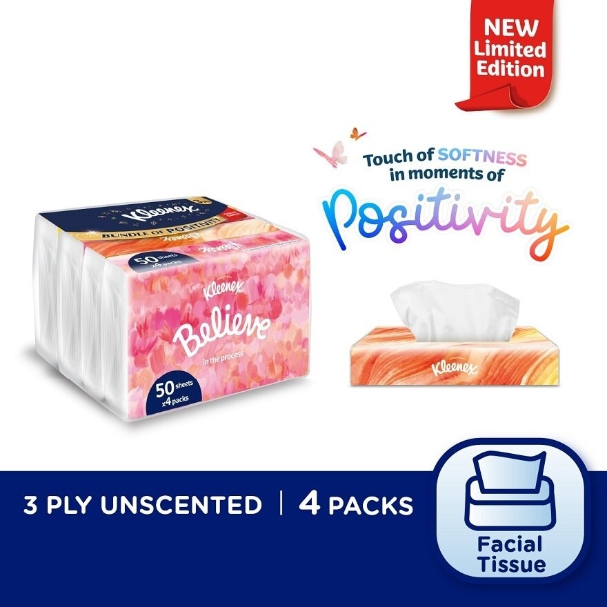 Facial Tissue Soft Pack Limited Edition - 3Ply (50s x 4)