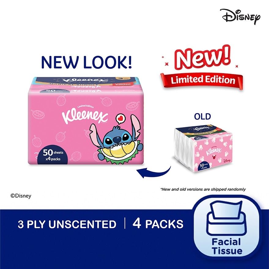 Facial Tissue Soft Pack Limited Edition - 3Ply (50s x 4)