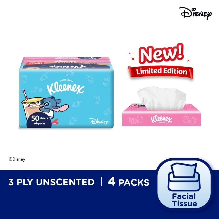 Facial Tissue Soft Pack Limited Edition - 3Ply (50s x 4)