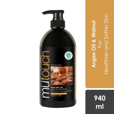 MU TOUCH Goat's Milk Shower Scrub with Argan Oil & Walnut 940ml