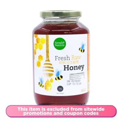 SIMPLY NATURAL Pure Fresh Raw Honey Jar 1kg