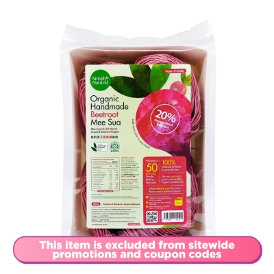 SIMPLY NATURAL Organic Handmade Beetroot Mee Sua 200g