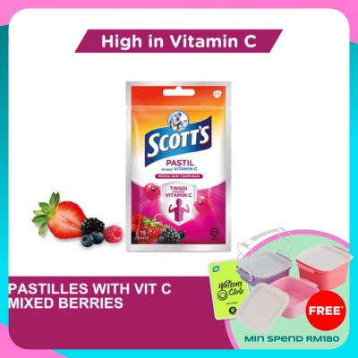 SCOTT'S Vitamin C Pastilles Mixed Berries 15S+3S For Kids