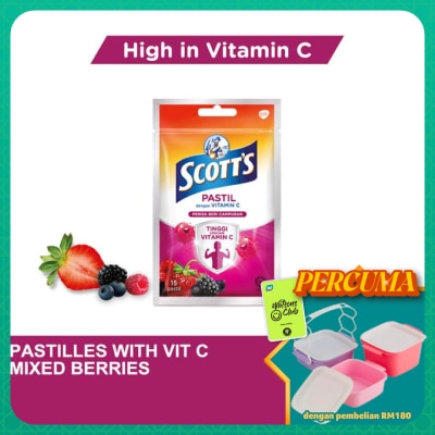 SCOTT'S - Vitamin C Pastilles Mixed Berries 15S+3S For Kids