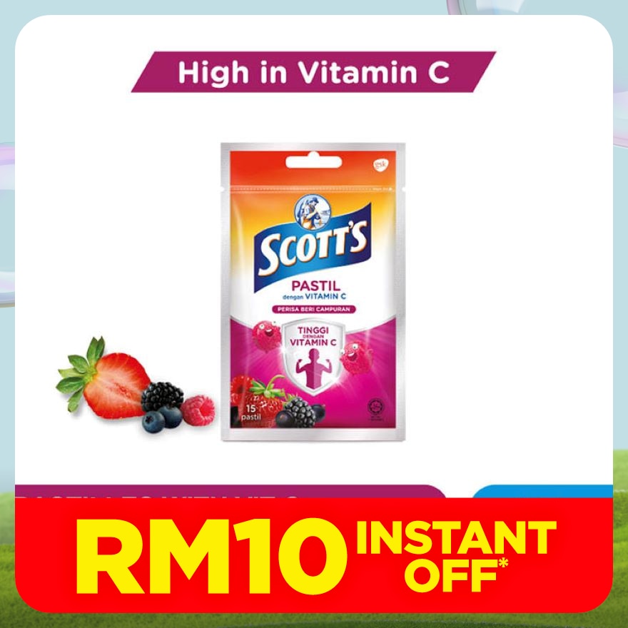 Vitamin C Pastilles Mixed Berries 15S+3S For Kids