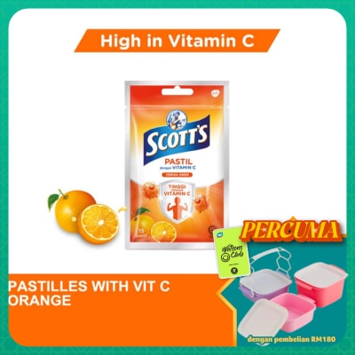 SCOTT'S - Vitamin C Pastilles Orange 15S For Kids