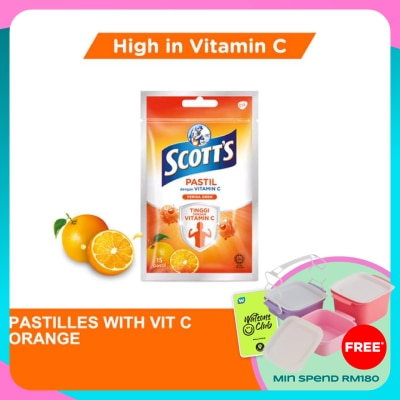 SCOTT'S Vitamin C Pastilles Orange 15S For Kids