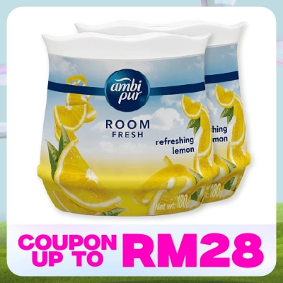 AMBI PUR GEL FRSH LEMON 180G X 2 TWIN PACK