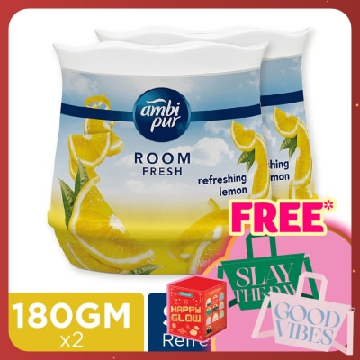 AMBI PUR GEL FRSH LEMON 180G X 2 TWIN PACK