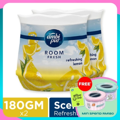 AMBI PUR GEL FRSH LEMON 180G X 2 TWIN PACK