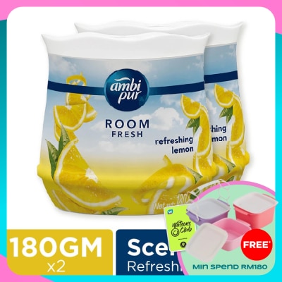 AMBI PUR GEL FRSH LEMON 180G X 2 TWIN PACK