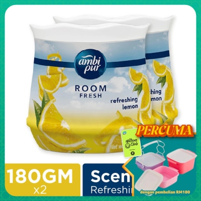 AMBI PUR - GEL FRSH LEMON 180G X 2 TWIN PACK