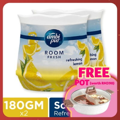 AMBI PUR GEL FRSH LEMON 180G X 2 TWIN PACK