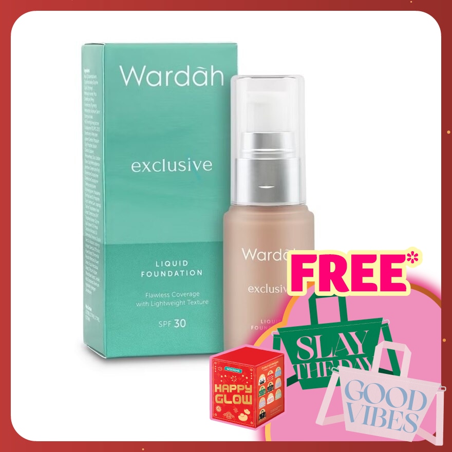 WARDAH Exclusive Liquid Foundation 01 Light Beige 1's