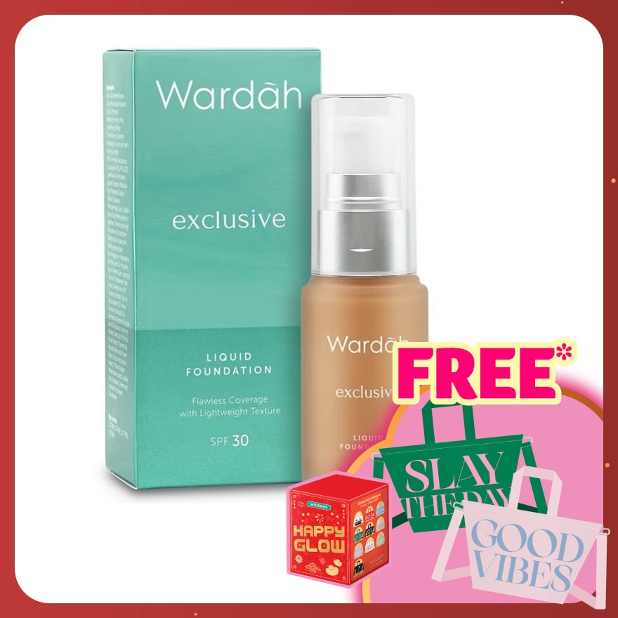 WARDAH Exclusive Liquid Foundation 05 Coffee Beige 1's
