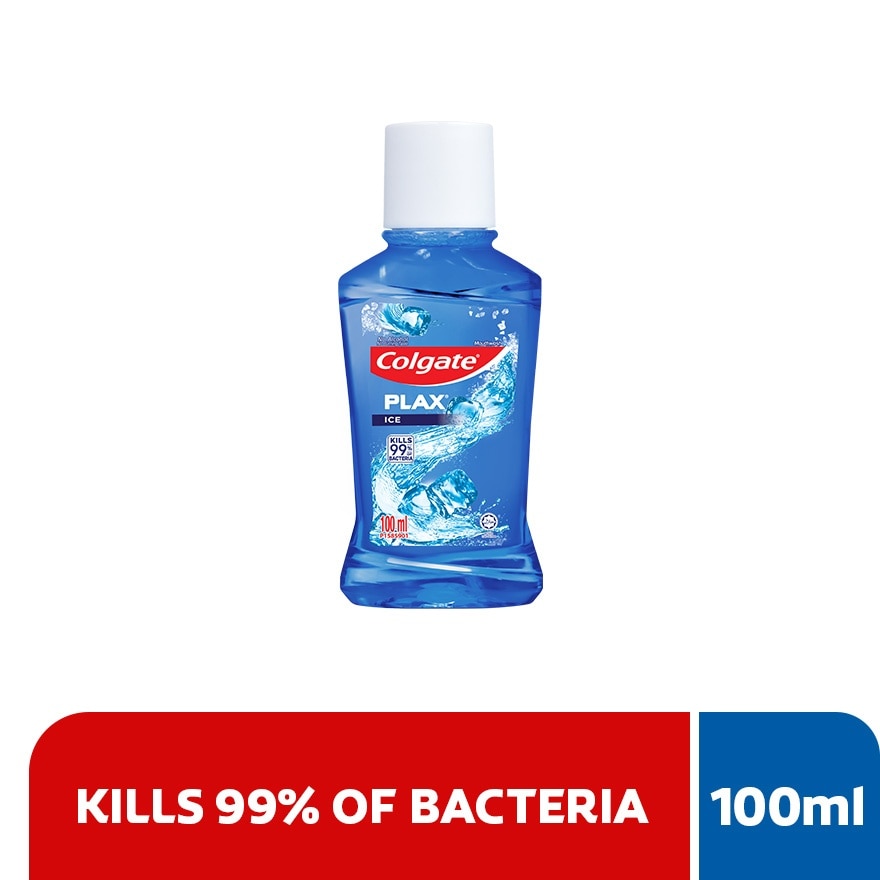 Plax Ice Mouthwash 100ml (Kills Bacteria)