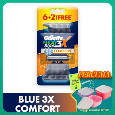 GILLETTE - Blue3X Comfort Razor 8s