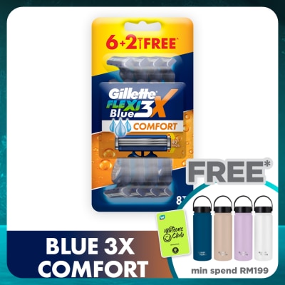 GILLETTE Blue3X Comfort Razor 8s