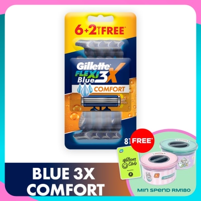 GILLETTE Blue3X Comfort Razor 8s