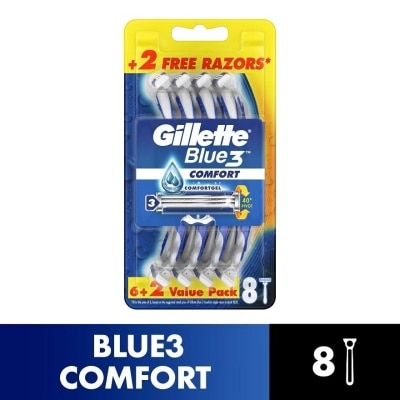 GILLETTE Blue3 Comfort Disposable Razor 8's