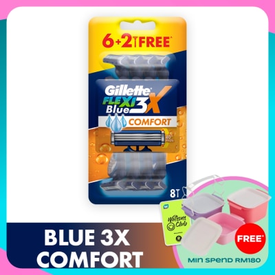 GILLETTE Blue3X Comfort Razor 8s