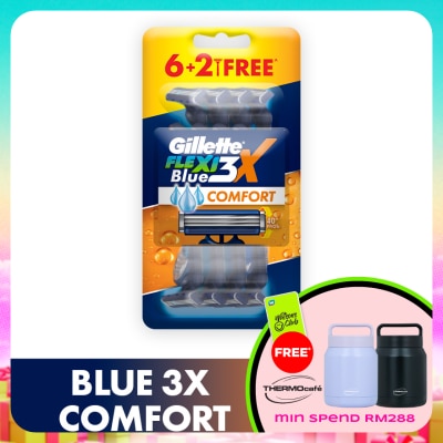 GILLETTE - Blue3X Comfort Razor 8s