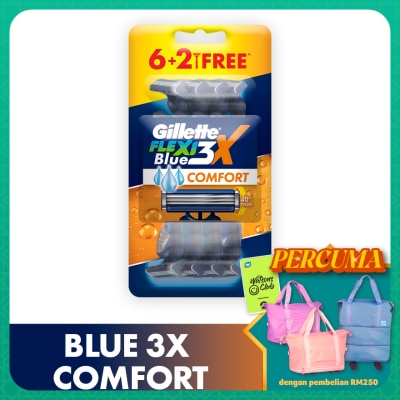 GILLETTE - Blue3X Comfort Razor 8s