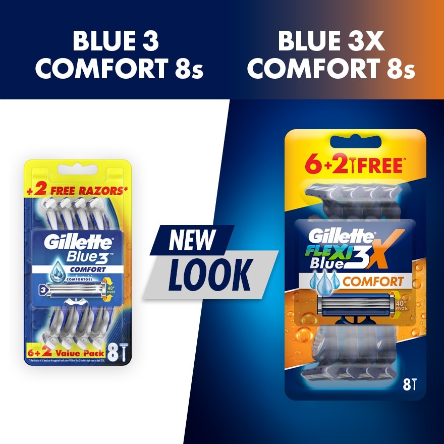 Blue3 Comfort Disposable Razor 8's