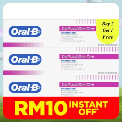 ORAL-B Tooth & Gum Care Toothpaste 100ml B2F1