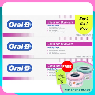 ORAL-B Tooth & Gum Care Toothpaste 100ml B2F1