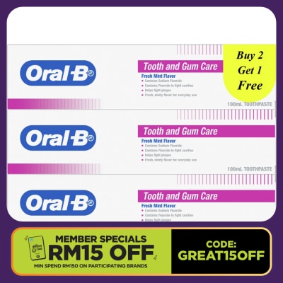 ORAL-B Tooth & Gum Care Toothpaste 100ml B2F1