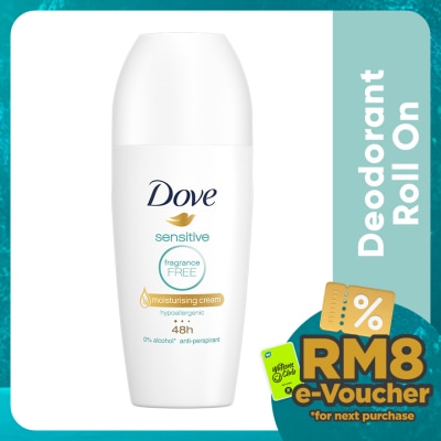 DOVE Sensitive Fragrance Free Deodorant Roll-on 40ml