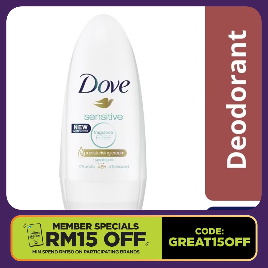 Sensitive Fragrance Free Deodorant Roll-on 40ml
