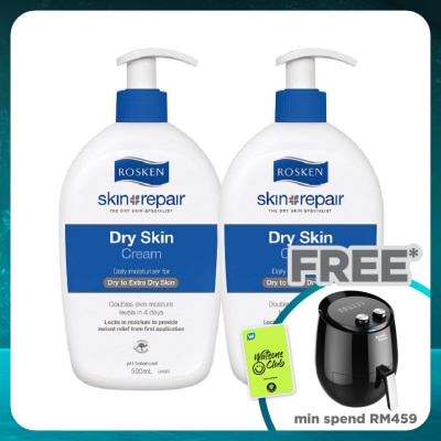 ROSKEN Twin Pack Skin Repair Dry Skin Cream 500ml