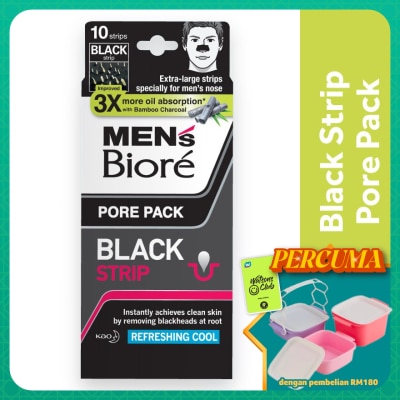 MEN'S BIORE - Men'S  Pore Pack Black Strip 10'S
