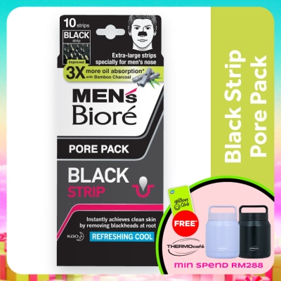 MEN'S BIORE - Men'S  Pore Pack Black Strip 10'S