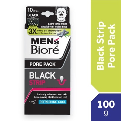 MEN'S BIORE Men'S  Pore Pack Black Strip 10'S