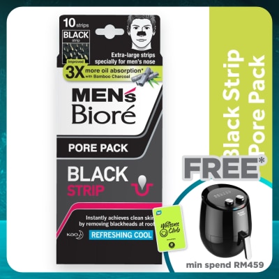 MEN'S BIORE Men'S  Pore Pack Black Strip 10'S