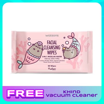 WATSONS Pusheen Facial Wipes 3-in-1 Micellar 20S