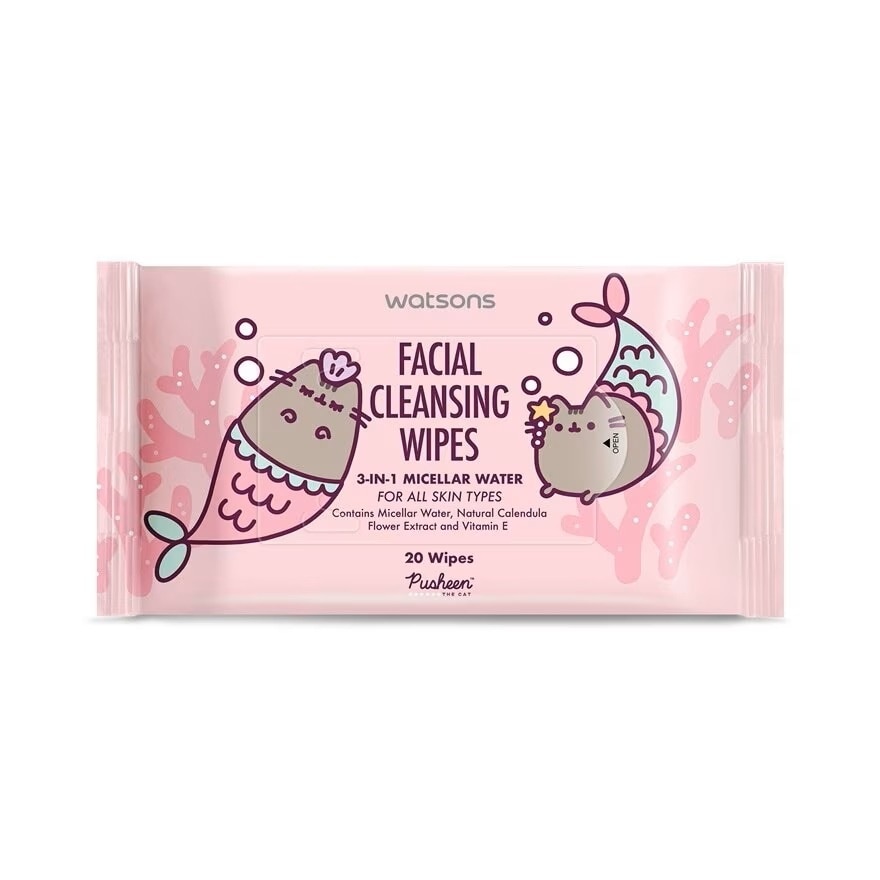 Pusheen Facial Wipes 3-in-1 Micellar 20S