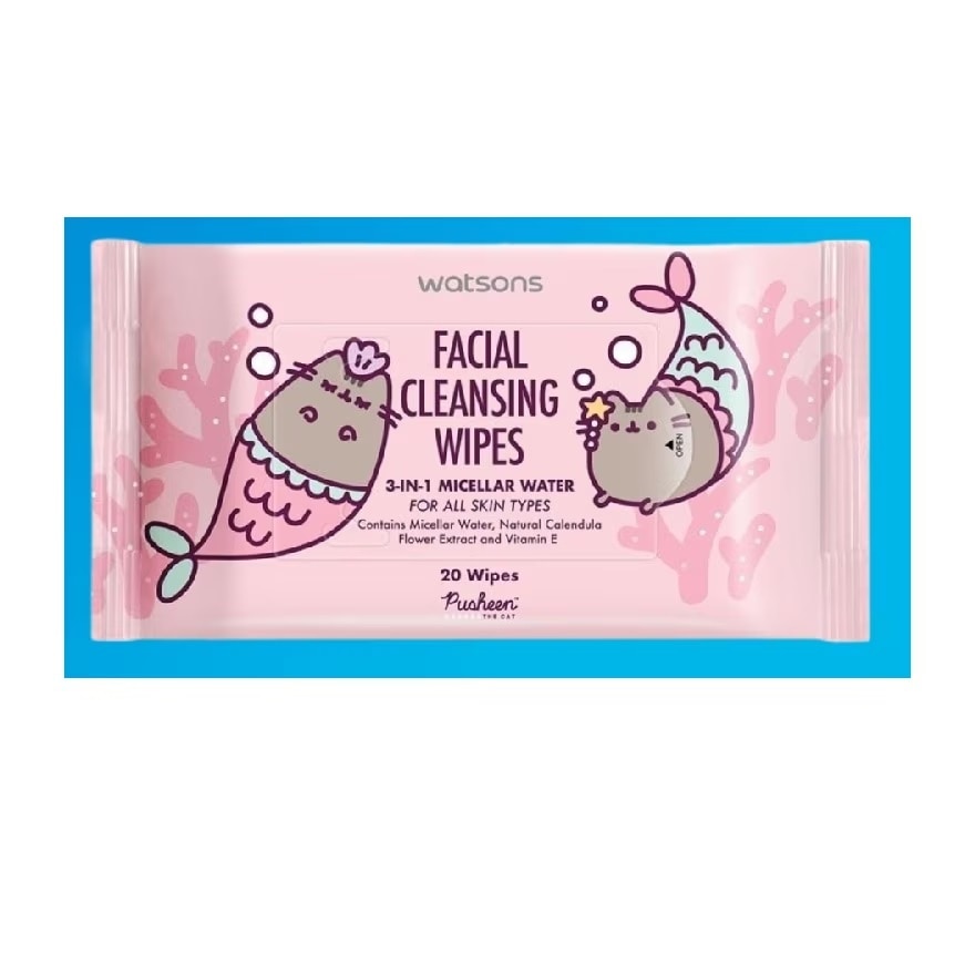 Pusheen Facial Wipes 3-in-1 Micellar 20S