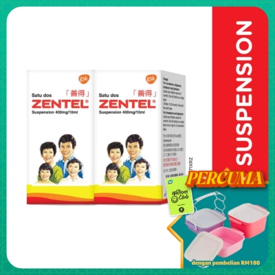 ZENTEL - Albendazole Suspension 10MLX2