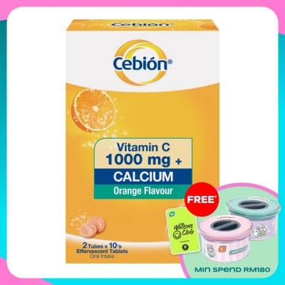 CEBION Effervescent Vitamin C 1000mg + Calcium 2 x 10's