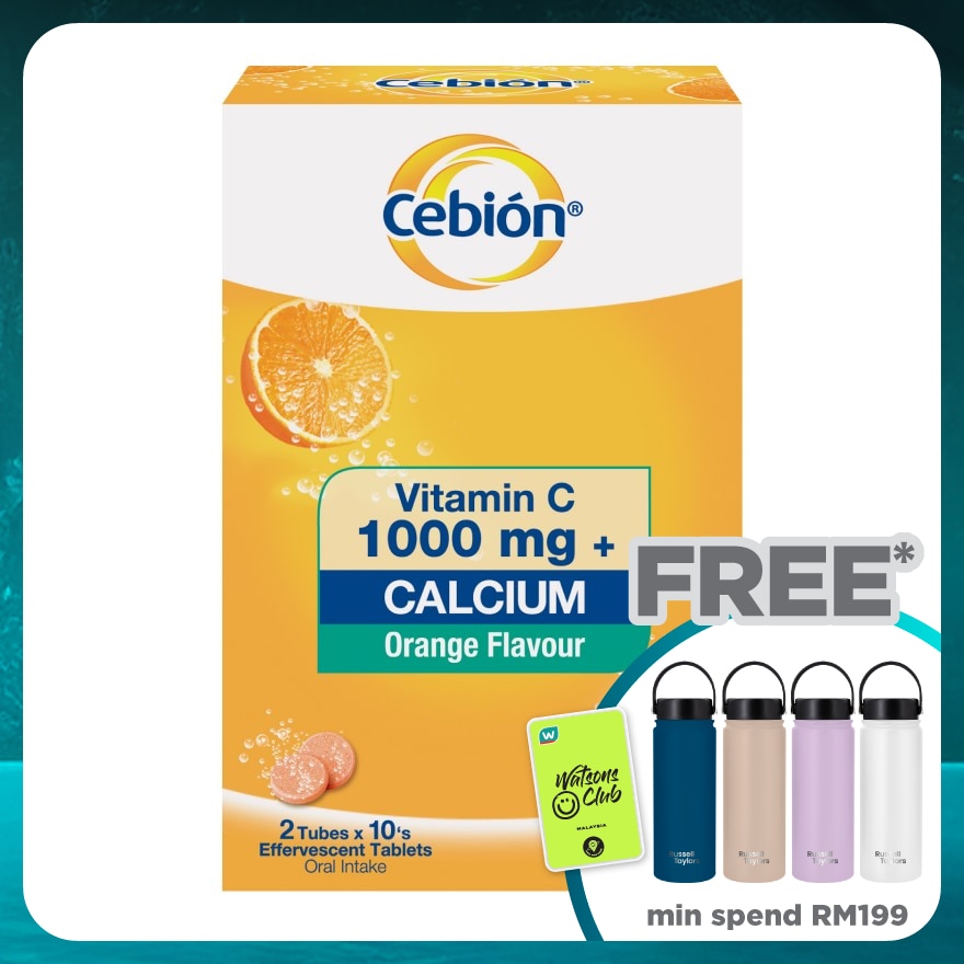 Effervescent Vitamin C 1000mg + Calcium 2 x 10's